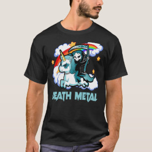 Rainbow Skeleton Unicorn Death Metal Music Festiva T-Shirt
