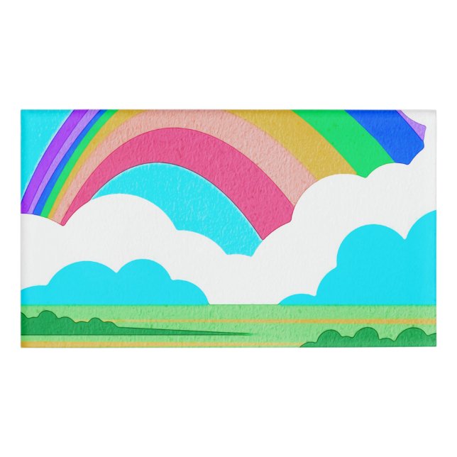 Rainbow Skies Name Tag (Front)