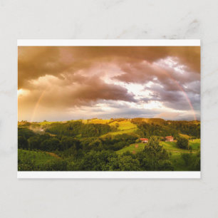 Rainbow Skies Office Personalise Destiny Destiny'S Postcard