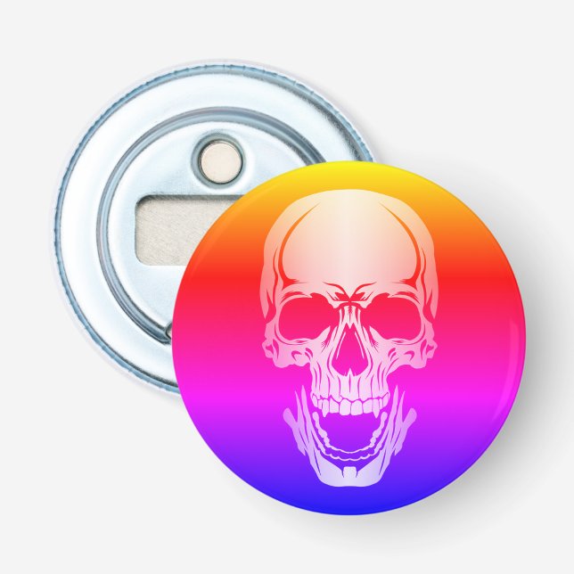 Rainbow Skull Bottle Opener (Front)