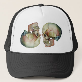 Rainbow Skull-Cap Trucker Hat