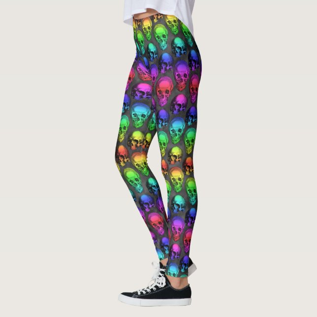 RAINBOW SKULL LEGGINGS (Left)