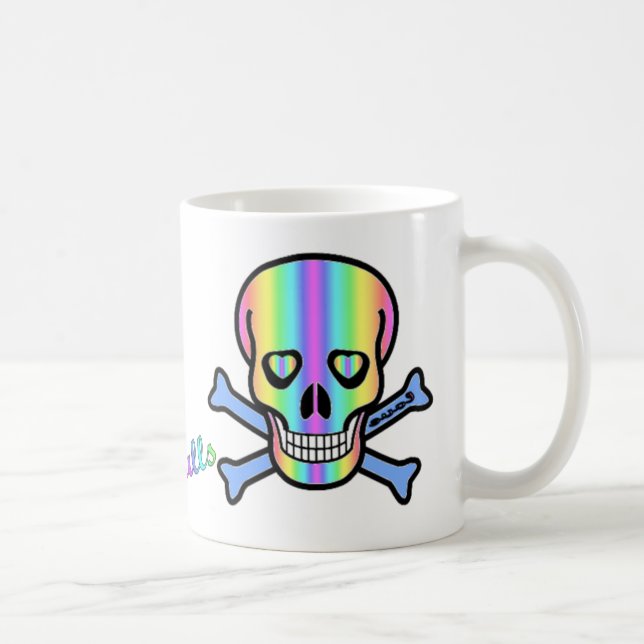 Rainbow Skulls Coffee Mug (Right)