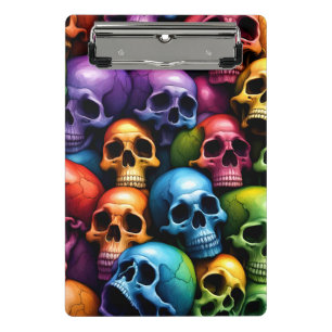 Rainbow Skulls Mini Clipboard