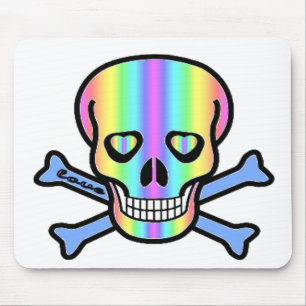 Rainbow Skulls Mouse Mat