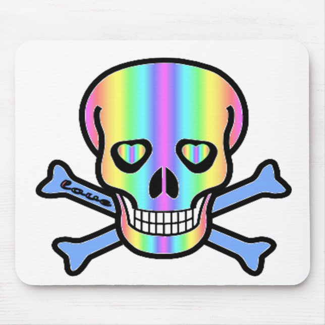 Rainbow Skulls Mouse Mat (Front)