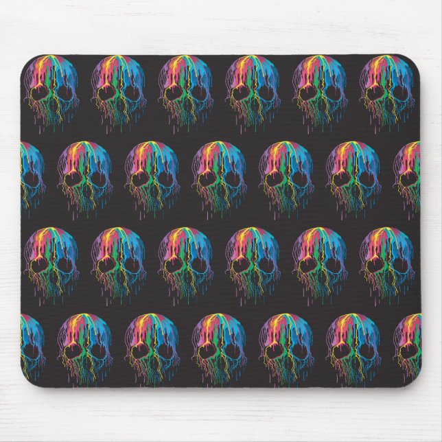 Rainbow Skulls Mouse Mat (Front)