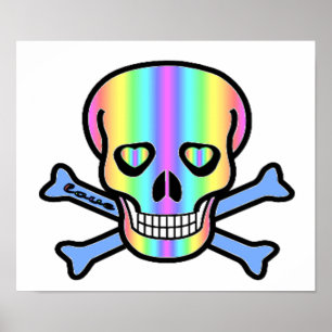 Rainbow Skulls Poster