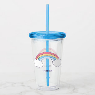 Rainbow Sky custom name tumblers