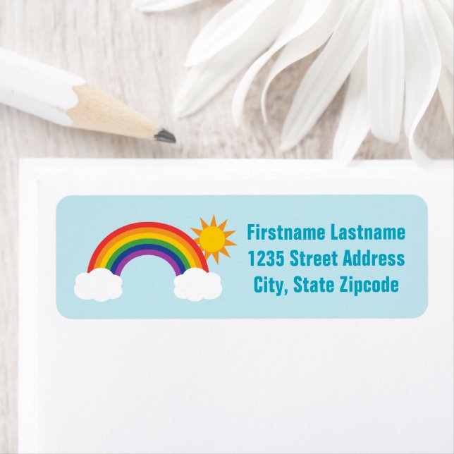 Rainbow Sky Light Blue Return Address (Insitu)