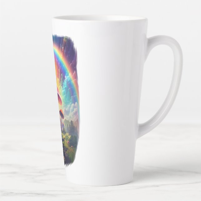 Rainbow Sky Mushroom Latte Mug  (Right)
