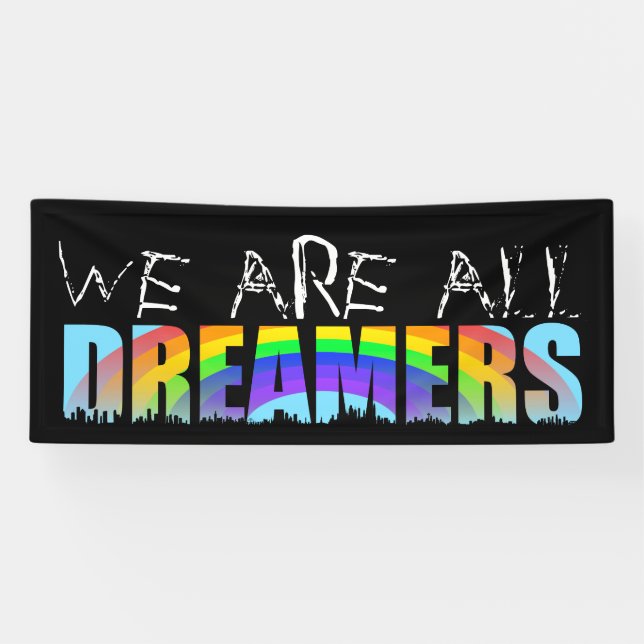 Rainbow Skyline Daca Dreamers 1 Banner (Horizontal)