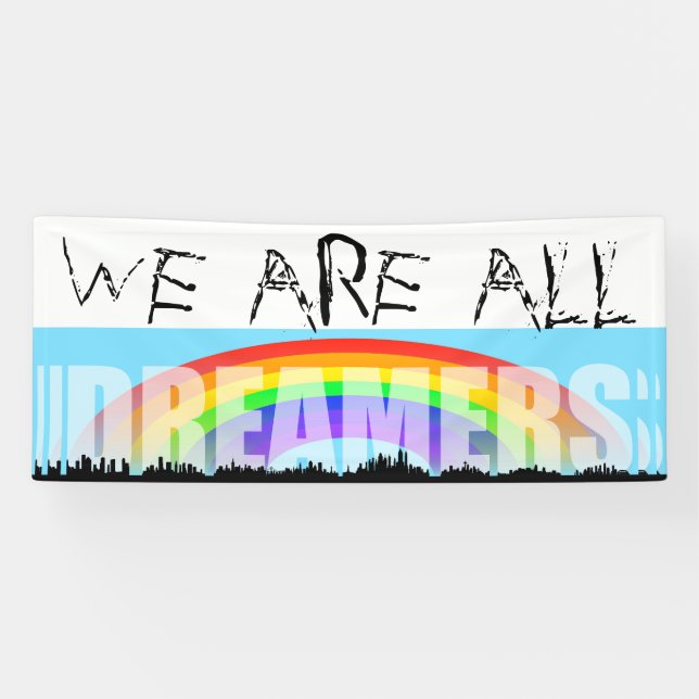 Rainbow Skyline Daca Dreamers 2 Banner (Horizontal)