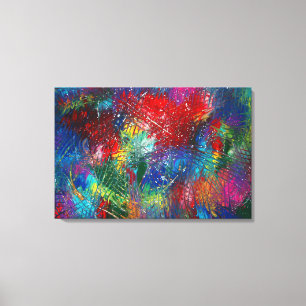 Rainbow Slashes Canvas Print