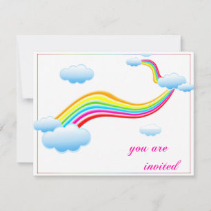 Rainbow Slide Party Invitation