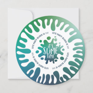 Rainbow slime party invitation