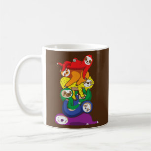 Rainbow Sloths Gay Pride for Men and Women Coffee Mug