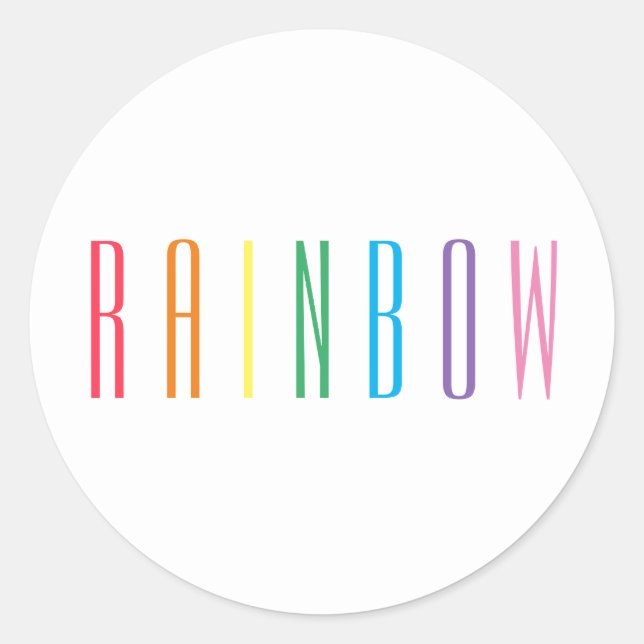 RAINBOW Small Round Stickers (Front)