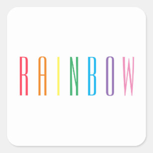 RAINBOW Small Square Stickers