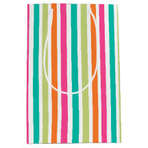 Rainbow small vertical stripes colourful retro