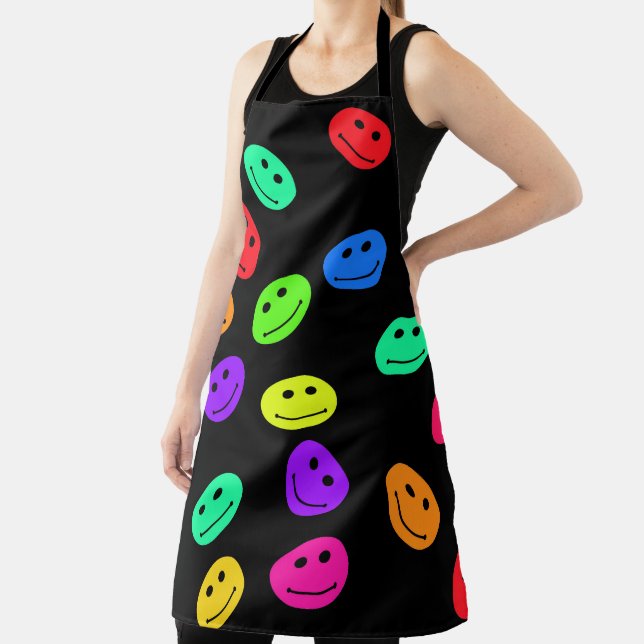 Rainbow Smile Faces Apron (Insitu)