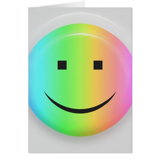 Rainbow smiley card