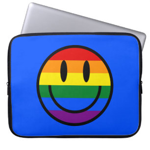 Rainbow Smiley Face Laptop Sleeve