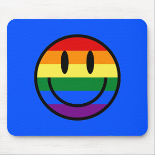 Rainbow Smiley Face Mouse Mat