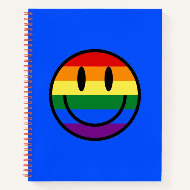 Rainbow Smiley Face Notebook (Front)