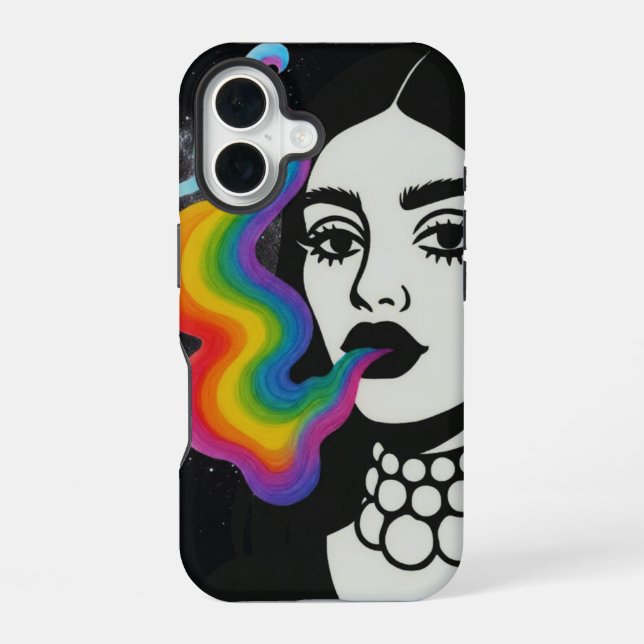 Rainbow smoke phone case (Back)