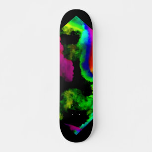 Rainbow smoke skateboard