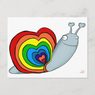 RAINBOW SNAIL AVAL POSTCARD