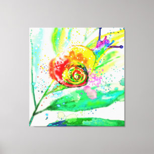 Rainbow Snail Canvas Print