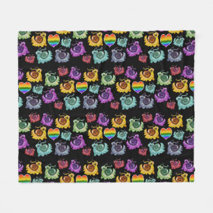 Rainbow Snails Fleece Blanket