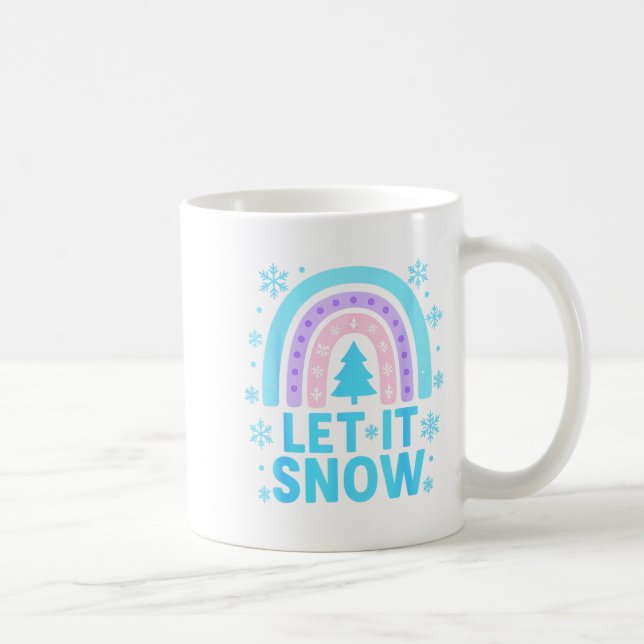 Rainbow Snowflake Christmas Winter Day Suprter Let Coffee Mug (Right)