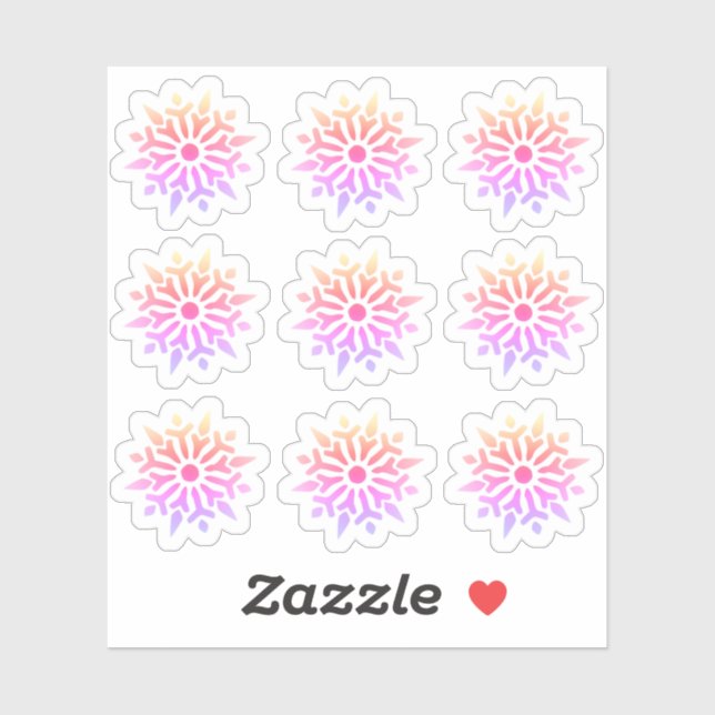 Rainbow Snowflake Vinyl (Sheet)