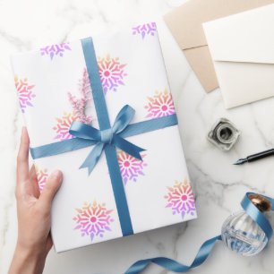 Rainbow Snowflake Wrapping Paper