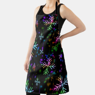 Rainbow Snowflakes Apron