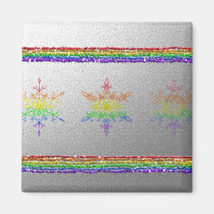 Rainbow Snowflakes Magnet