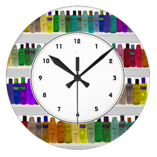 Rainbow Soap Bottles Colourful bathroom clock