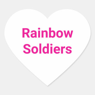 Rainbow Soldiers Gay Rights Hankamer Artjunkhaus Heart Sticker
