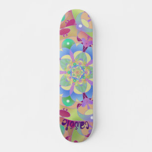 Rainbow Song Mandala  Skateboard