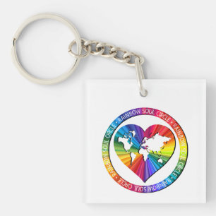 Rainbow Soul Circle Key Ring
