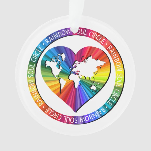 Rainbow Soul Circle Ornament (Front)