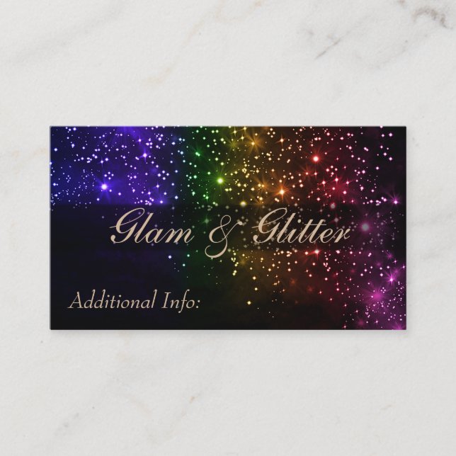 Rainbow Sparkle Business Card (Front)