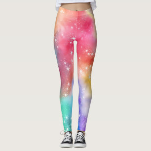 Rainbow Sparkle Galaxy Leggings