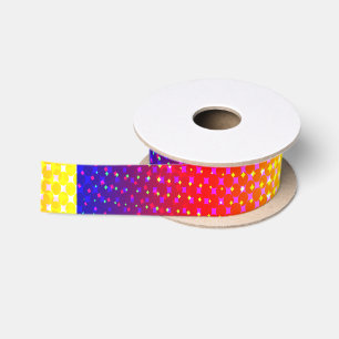 Rainbow Sparkle Pattern Satin Ribbon