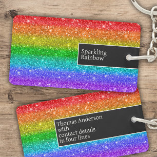 Rainbow sparkles are like fireworks key ring
