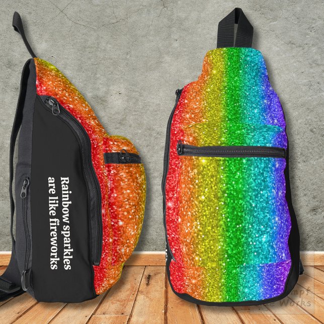 Rainbow sparkles are like fireworks sling bag (Creator Uploaded)