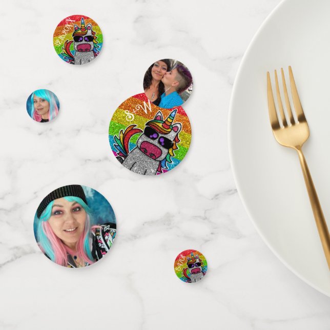 Rainbow Sparkles Unicorn Colourful Glitter Photo  Confetti (Group)